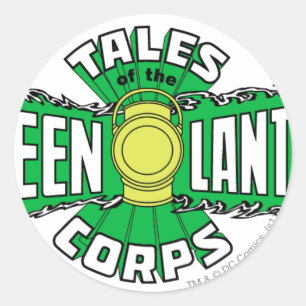 Sticker Rond Le Corps des Lanternes Vertes - Logo Vert