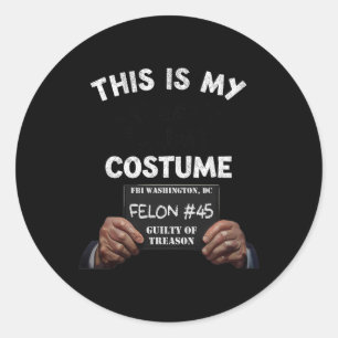 Sticker Rond Le costume d'Halloween de la prison Donald Trump