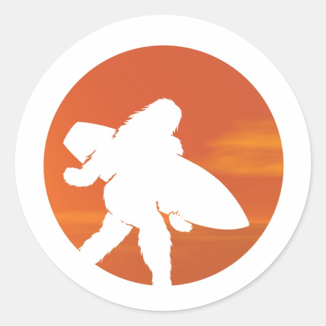 Sticker Rond Le coucher de soleil (Devant)