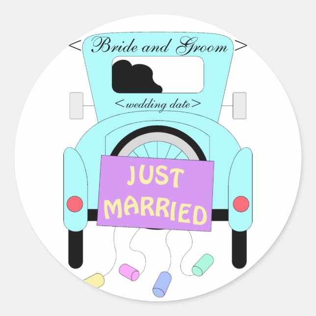 Sticker Rond Le couple heureux (Devant)