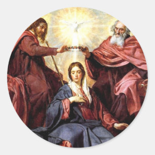 Sticker Rond Le couronnement de la Vierge