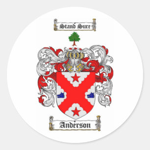 STICKER ROND LE CREST DE FAMILLE D'ANDERSON - MANTEAU
