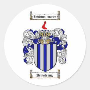 STICKER ROND LE CREST DE FAMILLE D'ARMSTRONG - MANTEAU