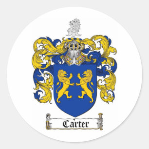 STICKER ROND LE CREST DE FAMILLE DE CARTER - MANTEAU DE CARTER
