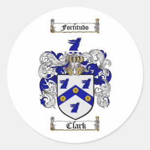 STICKER ROND LE CREST DE FAMILLE DE CLARK - MANTEAU DE CLARK