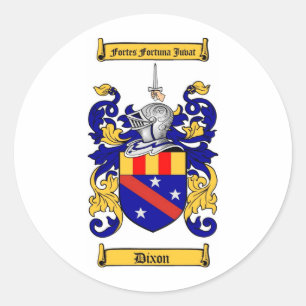 STICKER ROND LE CREST DE FAMILLE DE DIXON - MANTEAU DE DIXON