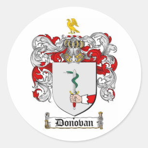 STICKER ROND LE CREST DE FAMILLE DE DONOVAN - MANTEAU DE