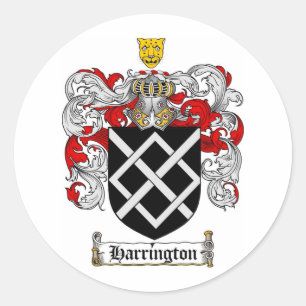 STICKER ROND LE CREST DE FAMILLE DE HARRINGTON - MANTEAU DE