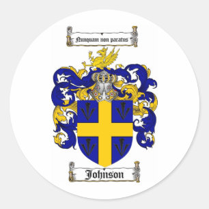 STICKER ROND LE CREST DE FAMILLE DE JOHNSON - MANTEAU DE