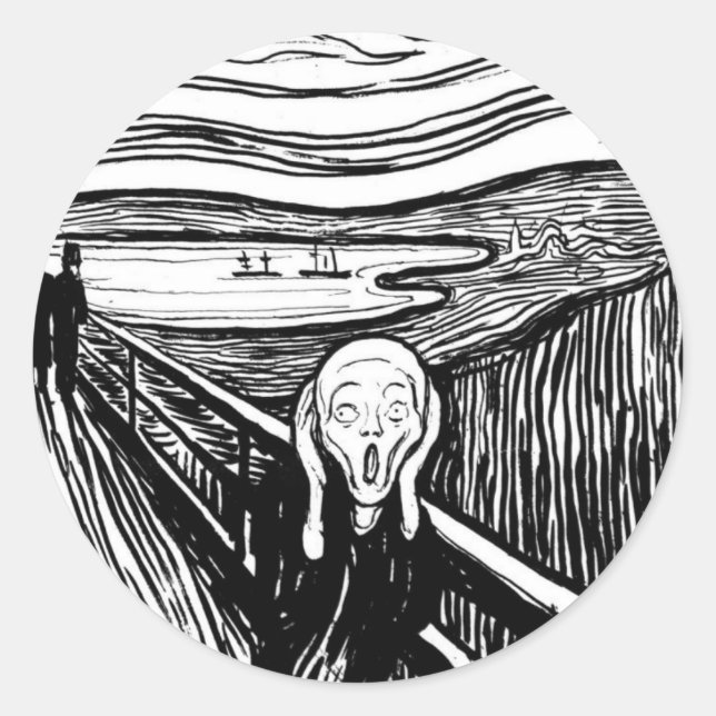 Sticker Rond Le cri (Devant)