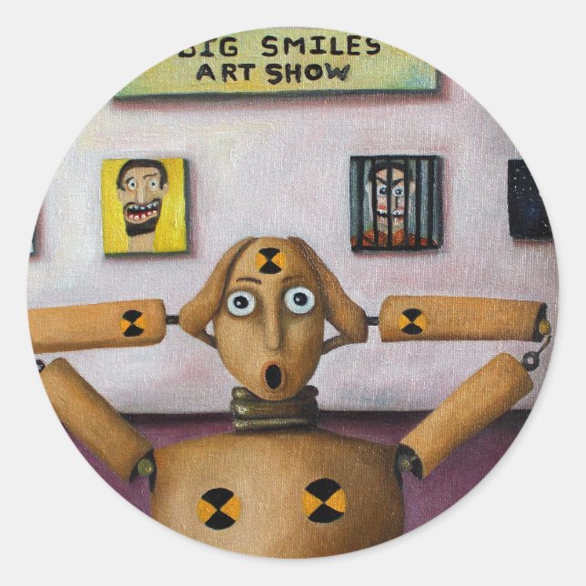 Sticker Rond Le Cri Au Big Smiles Art Show (Devant)