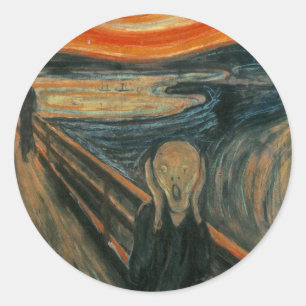 Sticker Rond Le cri d'Edvard Munch