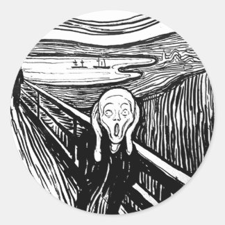 Sticker Rond Le cri d'Edvard Munch