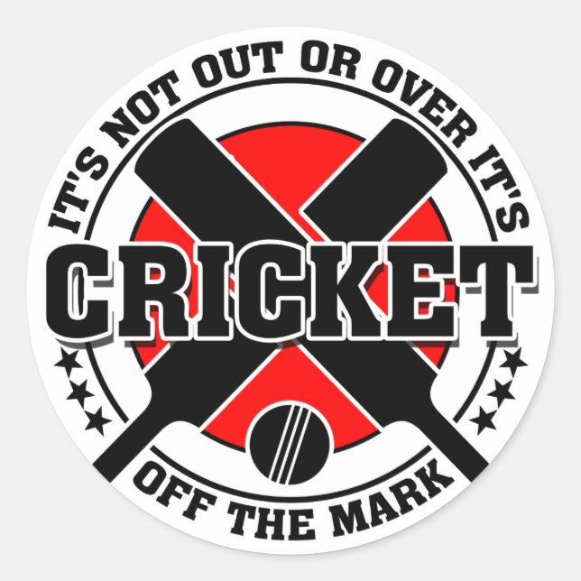 Sticker Rond Le cricket n'est plus au rendez-vous (Devant)
