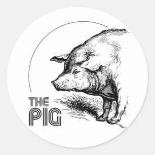 STICKER ROND LE CRU DE PORC