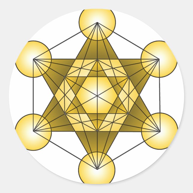 Sticker Rond Le cube de Metatron (Devant)