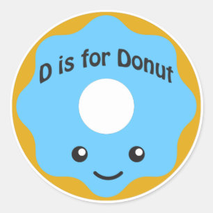 Sticker Rond Le D ravissant est pour Donut