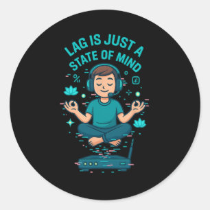 Sticker Rond Le décalage n'est qu'un état d'esprit Design de ga