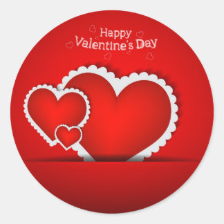 Sticker Rond Le design de la Saint Valentin