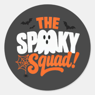 Sticker Rond Le design Halloween de la bande effrayante