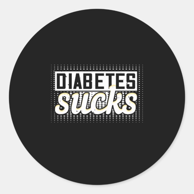 Sticker Rond Le diabète sucré (Devant)
