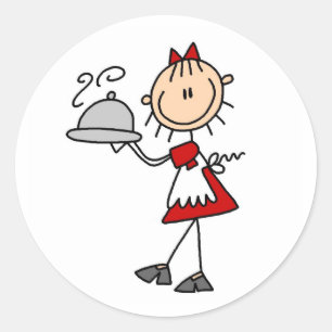 Sticker Rond Le dîner est servi