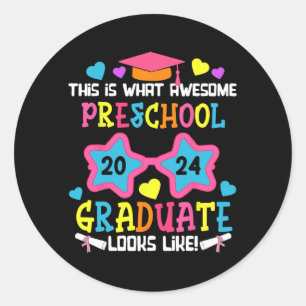 Sticker Rond Le Diplômé Préscolaire Semble Être Un Diplôme Cl 2