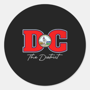 Sticker Rond Le District De Washington Dc Souvenir De Vacances