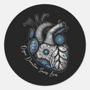 Sticker Rond Le don d'organes sauve des vies Transplantation ca