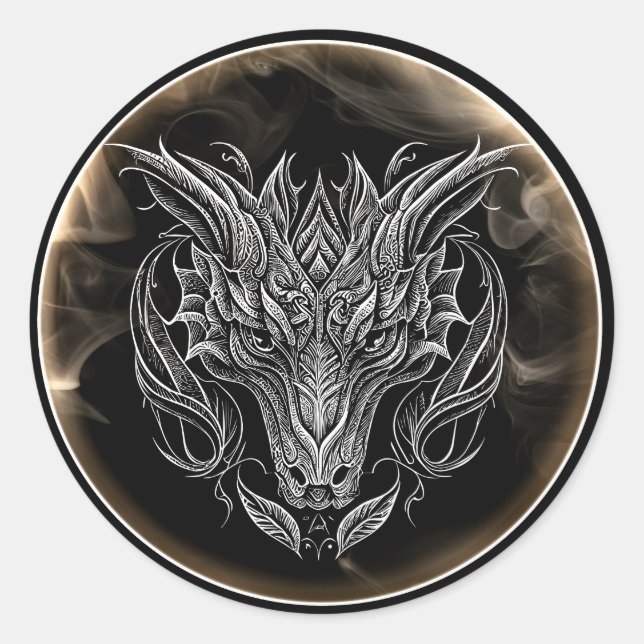 Sticker Rond  Le Dragon (Devant)