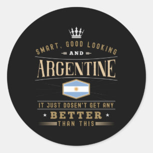 Sticker Rond Le drapeau argentin pour les Argentins