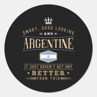 Sticker Rond Le drapeau argentin pour les Argentins