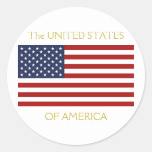Sticker Rond Le drapeau des États-Unis d'Amérique