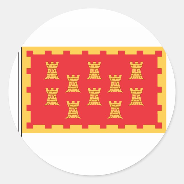 Sticker Rond Le drapeau du Grand Mancunien (Devant)