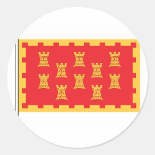 Sticker Rond Le drapeau du Grand Mancunien