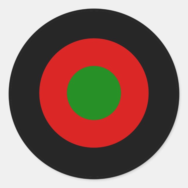 Sticker Rond Le drapeau du Malawi symbole de l'armée (Devant)