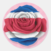 Le drapeau Rose du Costa Rica en rose