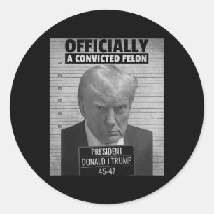 Sticker Rond Le Drôle Président Trump Est Officiellement Une Fé