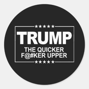 Sticker Rond Le F plus rapide--heu stimulant - signe