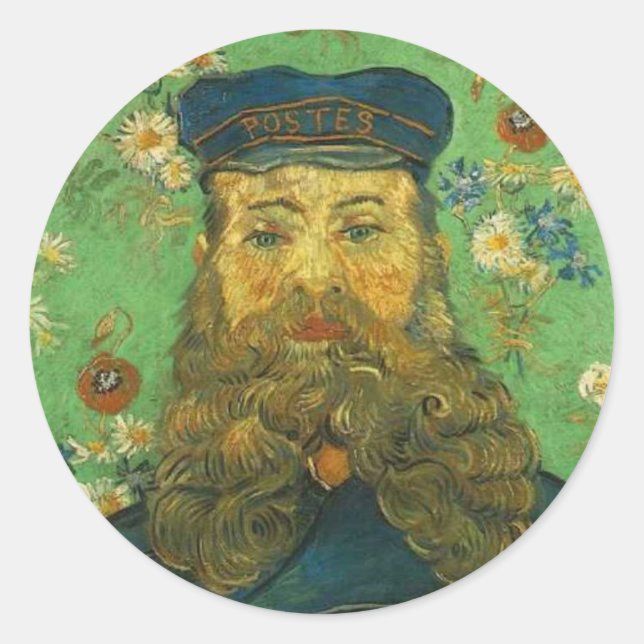 Sticker Rond Le facteur de Van Gogh (Devant)