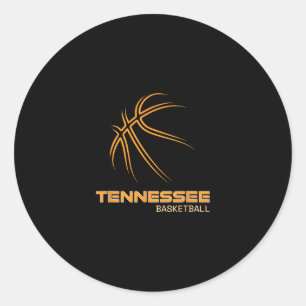 Sticker Rond Le Fan de sport de l'État bénévole Tennessee Sketl