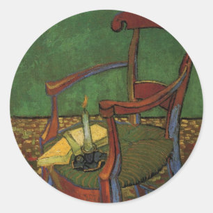 Sticker Rond Le fauteuil de Paul Gauguin par Vincent van Gogh