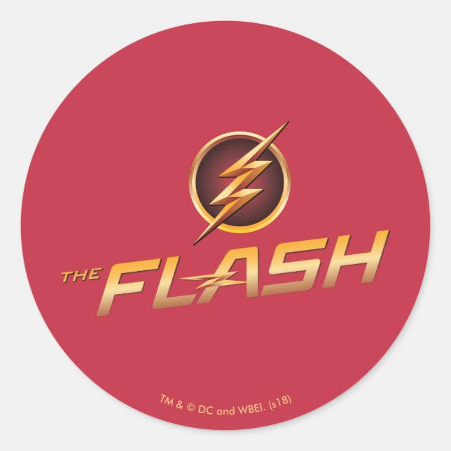 Sticker Rond Le Flash | Logo TV Show (Devant)
