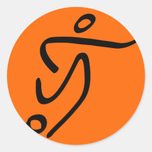 Sticker Rond Le football