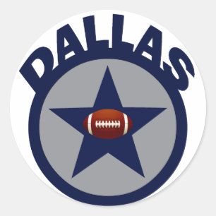 STICKER ROND LE FOOTBALL DE DALLAS