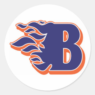 Sticker Rond Le football de la jeunesse de flamme de Blackman