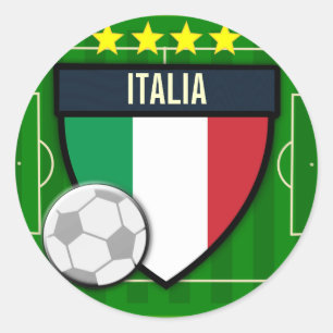 Sticker Rond Le football de l'Italie Italie