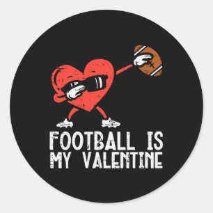 Sticker Rond Le Football Est Mon Coeur Valentin Dab Garçons Enf