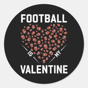 Sticker Rond Le Footbyll Est Mon Amour Footbyll Valeur Cardiaqu