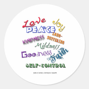 Sticker Rond Le Fruitage de l'Esprit de Dieu